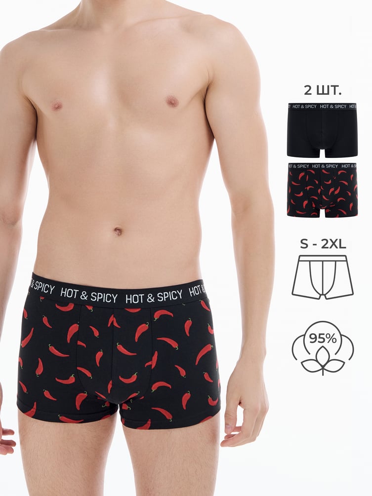 Трусы-боксеры - 2 шт. с перчиками