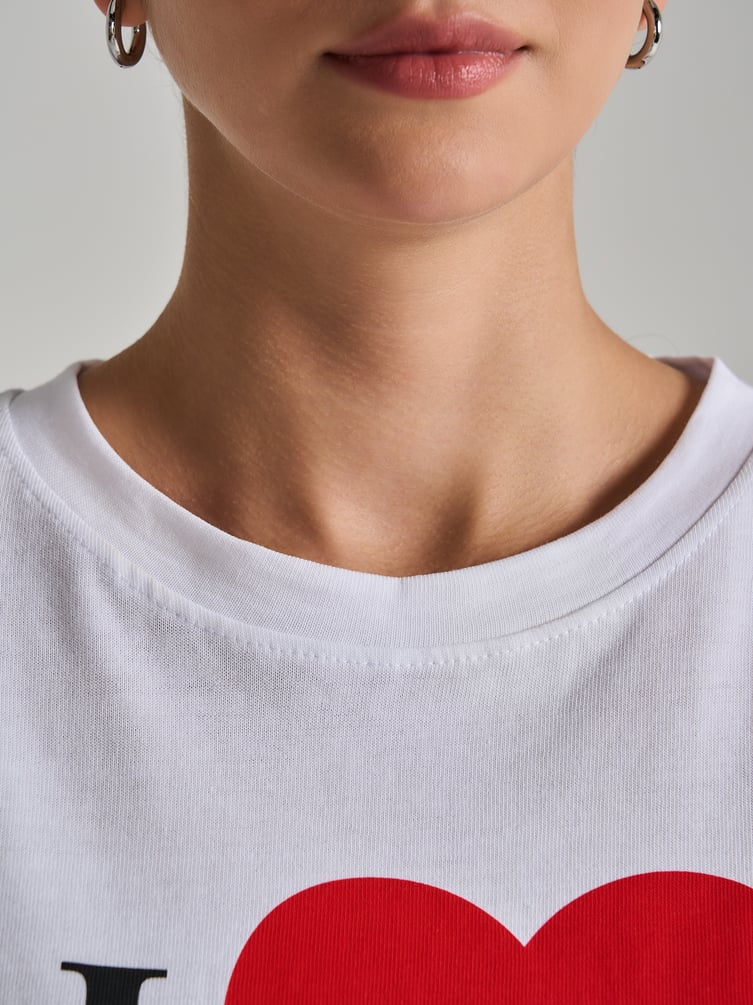 Лонгслив оверсайз хлопковый с надписью