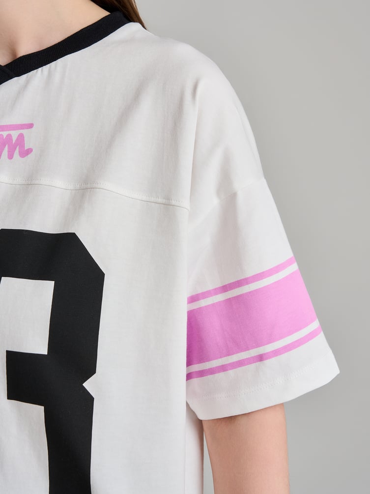 Спортивная футболка оверсайз с принтом