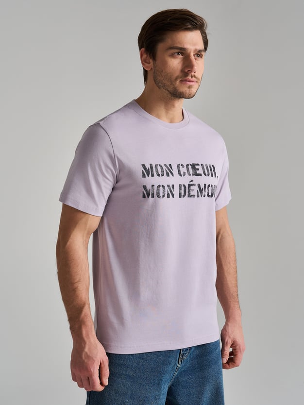 Футболка из хлопка с надписью