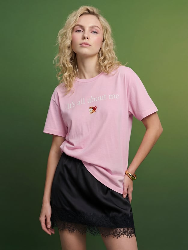 Футболка оверсайз с принтом на спине