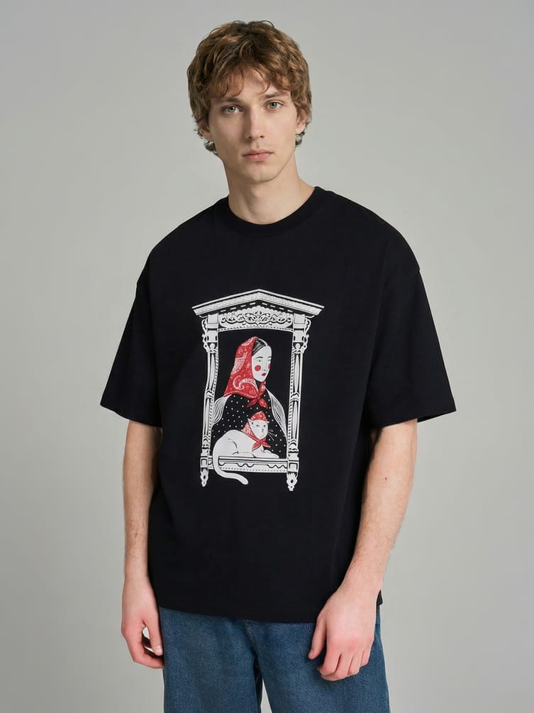 Футболка оверсайз с принтом Russian Vibes