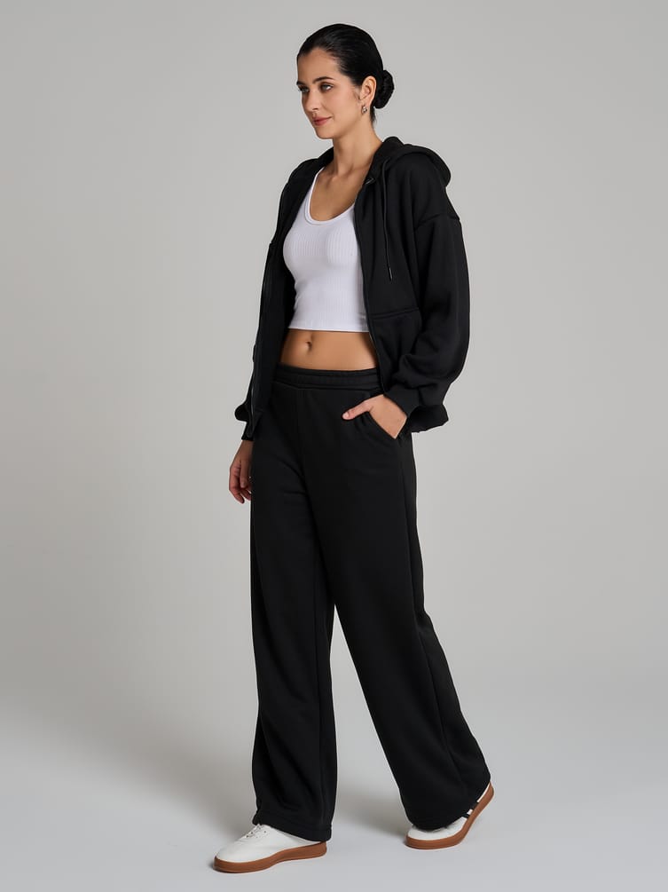 Брюки широкие утепленные с начесом