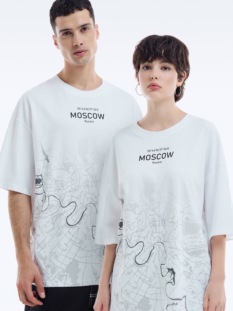 Футболка оверсайз с принтом Москва