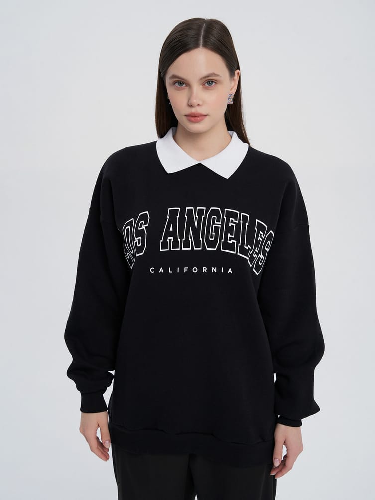 Свитшот оверсайз с надписью Los Angeles