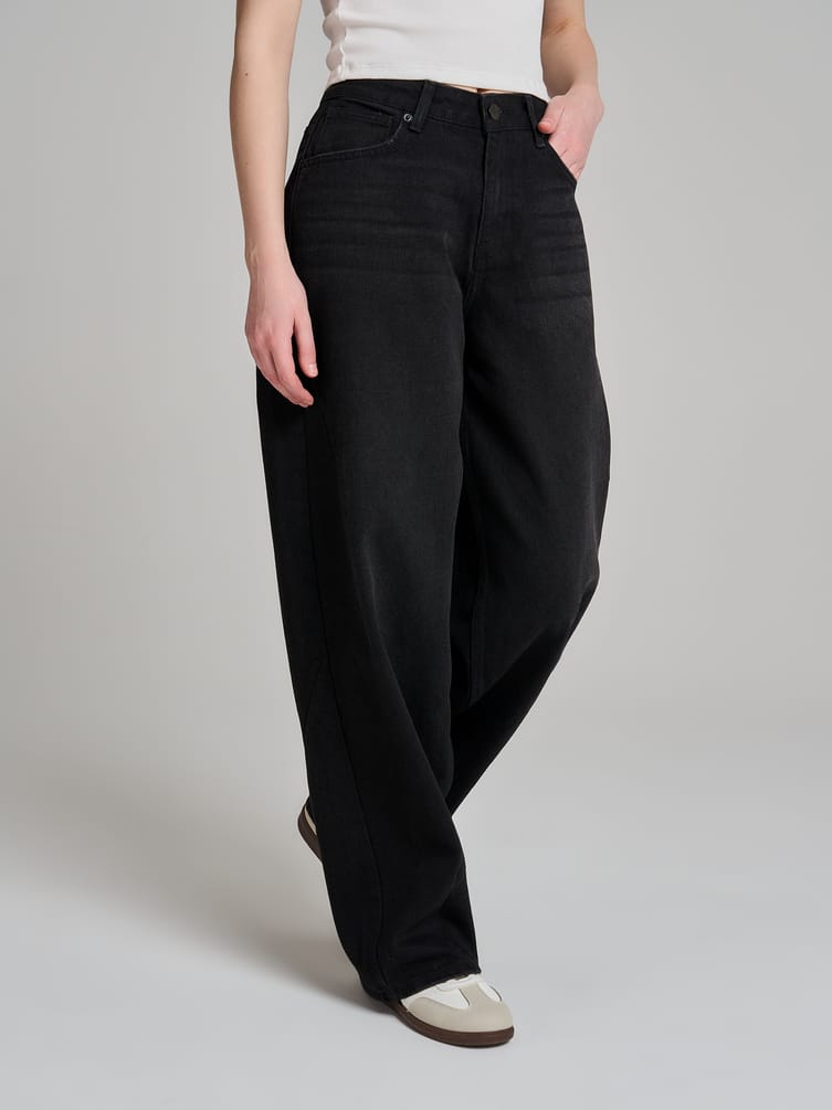 Джинсы Balloon зауженные с вареным эффектом