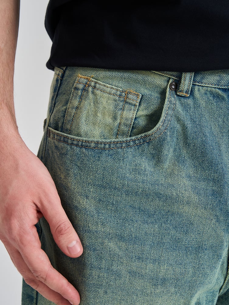 Джинсы широкие багги