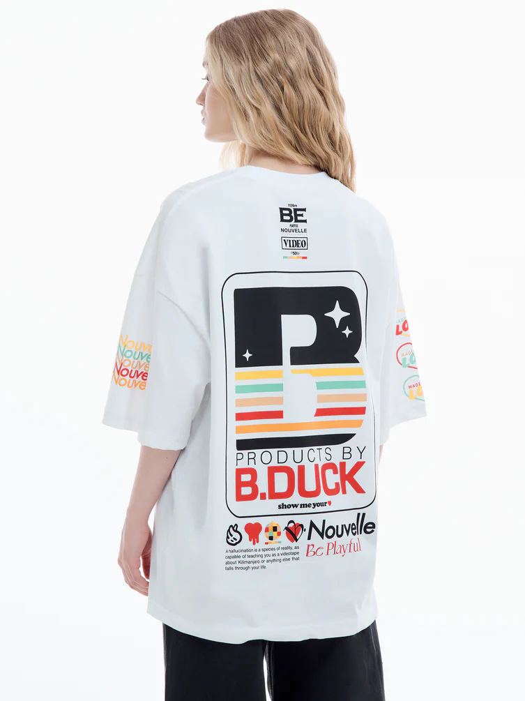 Футболка оверсайз с принтом B.Duck