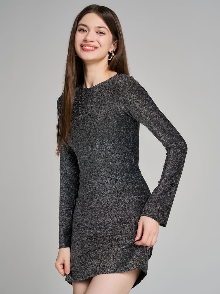 Мини платье вечернее с люрексом