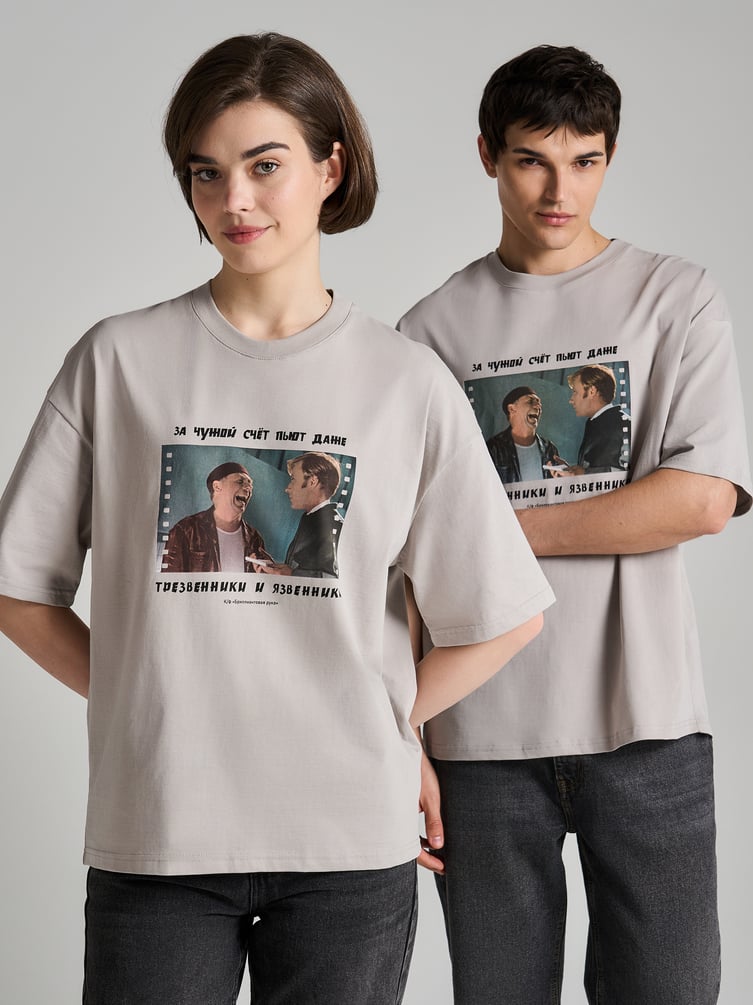 Футболка оверсайз с принтом Мосфильм