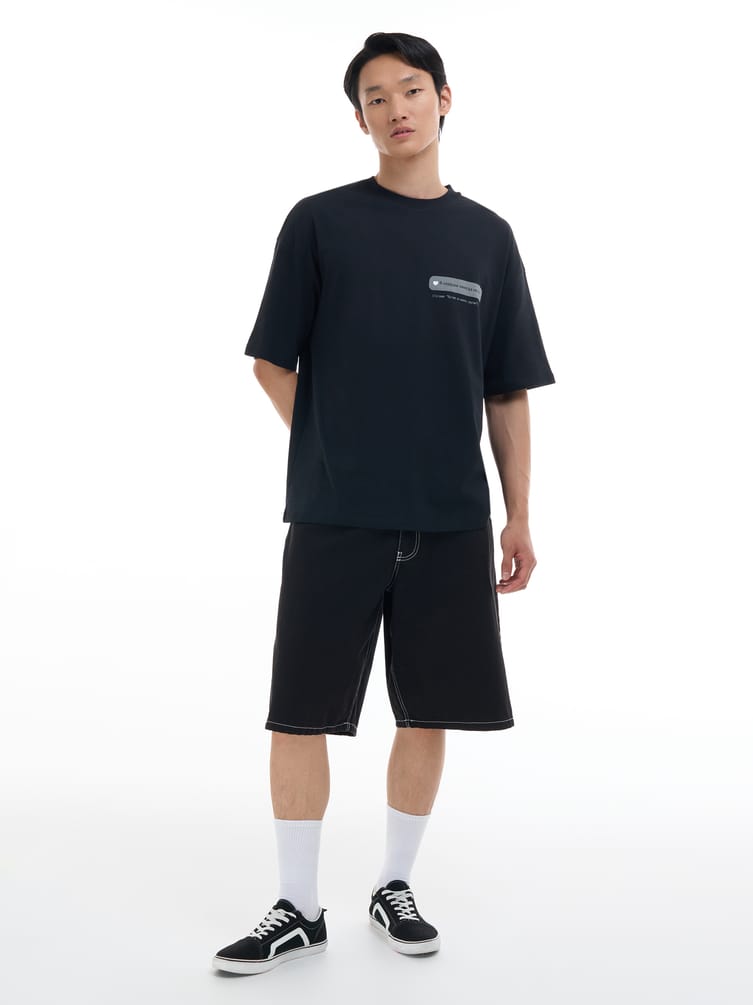 Футболка оверсайз с принтом Есенина