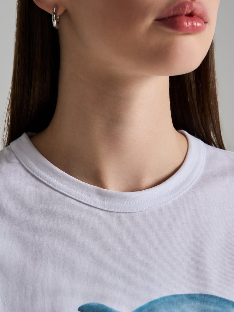 Футболка оверсайз с принтом Мы летим в дурку