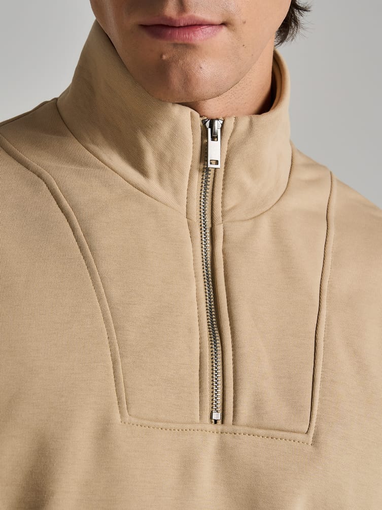 Утепленный свитшот Half zip с начесом