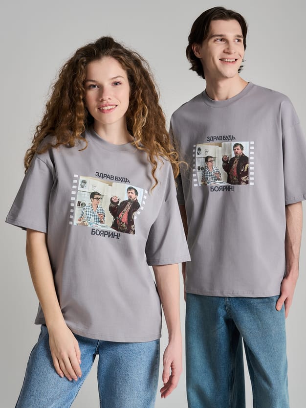 Футболка оверсайз с принтом Мосфильм