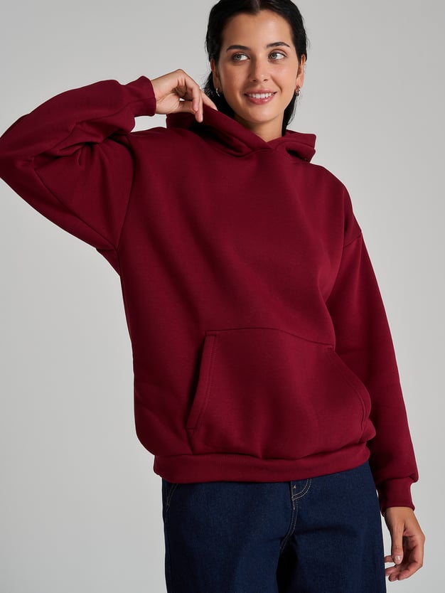 Утепленное худи оверсайз с начесом