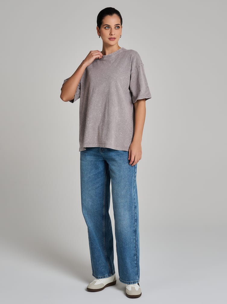 Футболка гранж с вареным эффектом