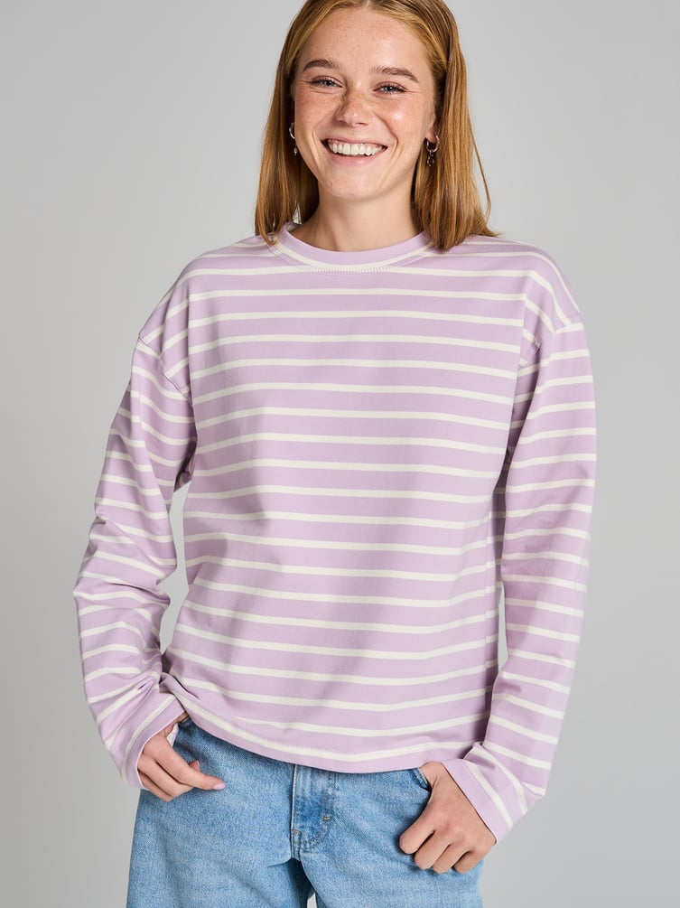 Лонгслив в полоску плотный