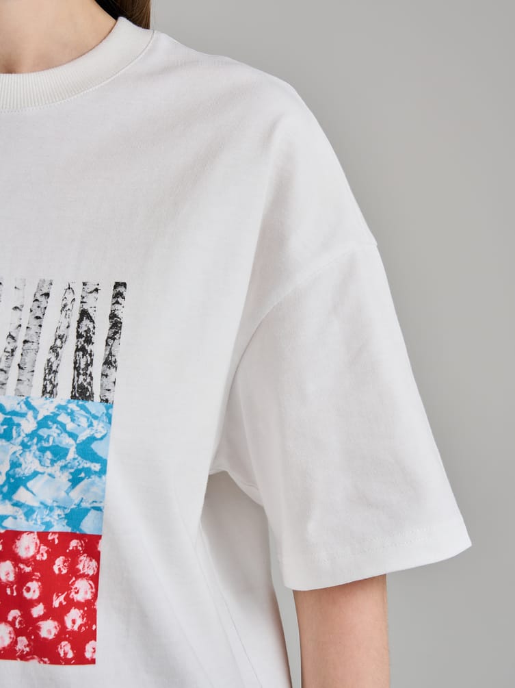 Футболка оверсайз с принтом Russian Vibes