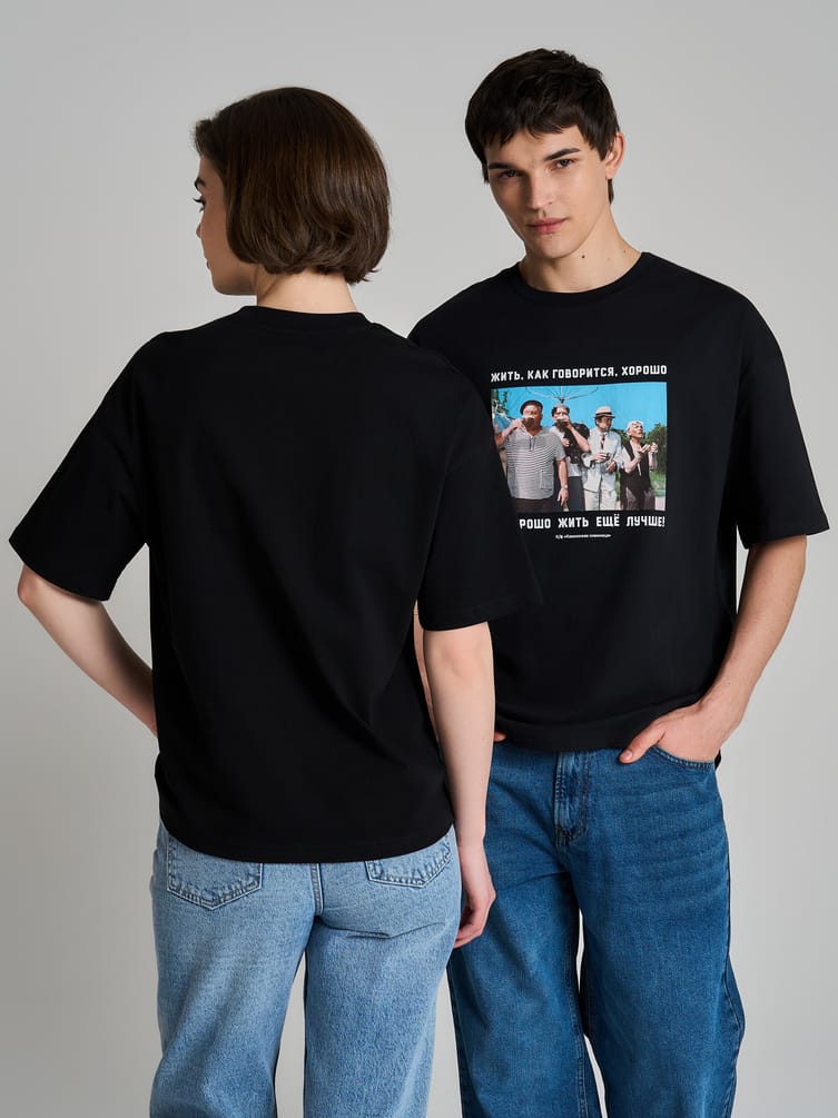 Футболка оверсайз с принтом Мосфильм