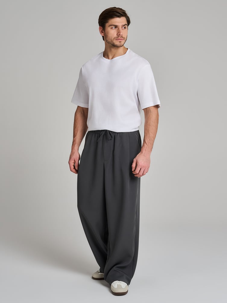 Брюки широкие повседневные