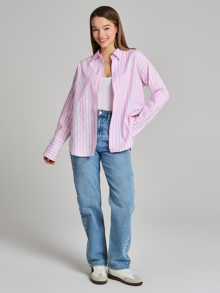 Рубашка оверсайз в полоску