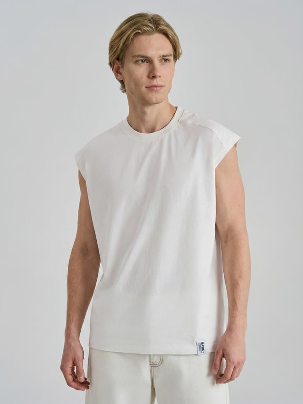 Футболка из хлопка без рукавов