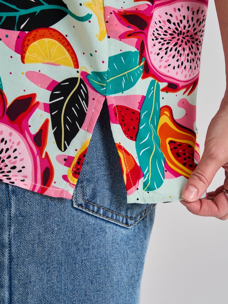 Рубашка гавайская с принтом