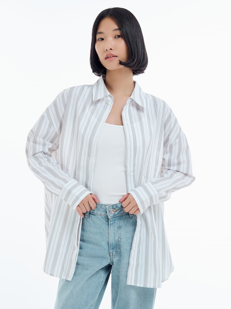 Рубашка оверсайз в полоску