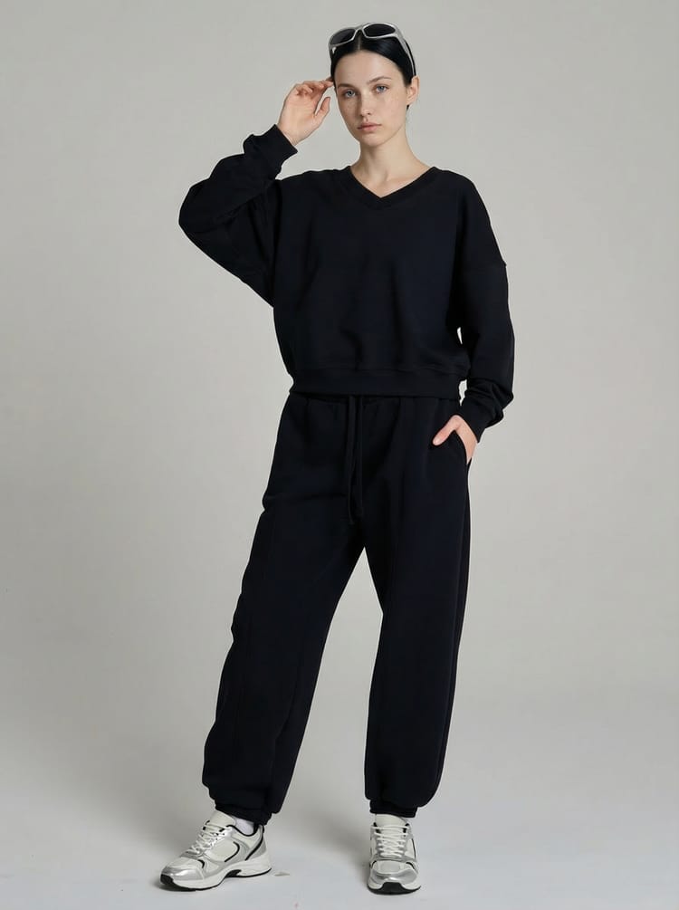 Свитшот с V-образным вырезом