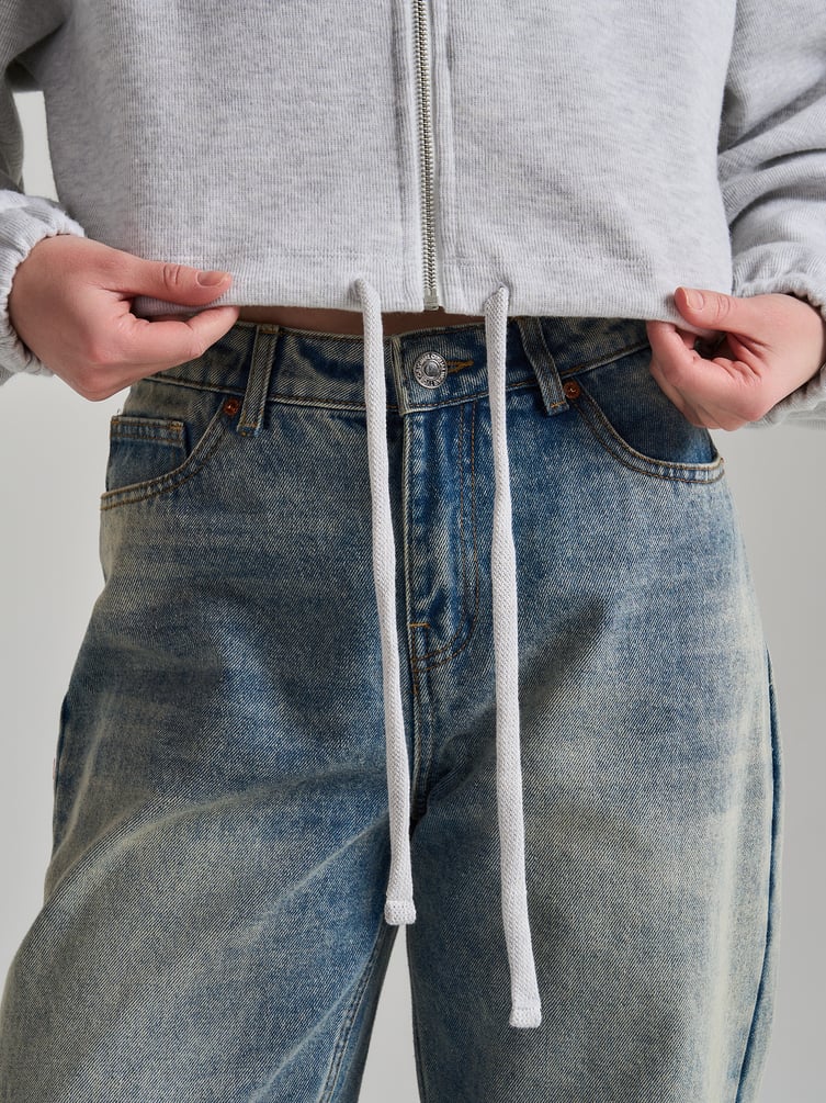 Зип худи укороченная на молнии