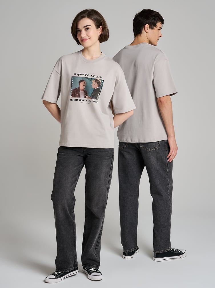 Футболка оверсайз с принтом Мосфильм