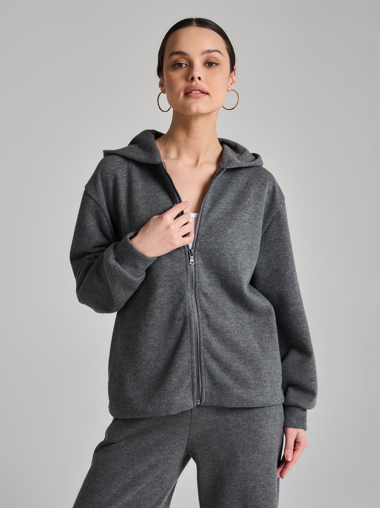 Толстовка с капюшоном трикотажная