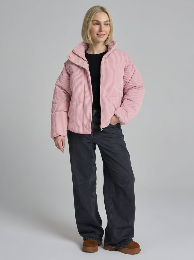 Велюровая куртка оверсайз утепленная