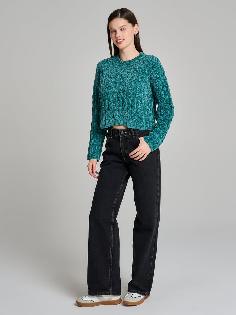 Джемпер трикотажный с косами