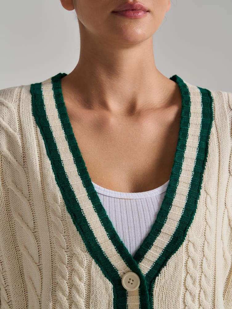 Кардиган вязаный оверсайз на пуговицах