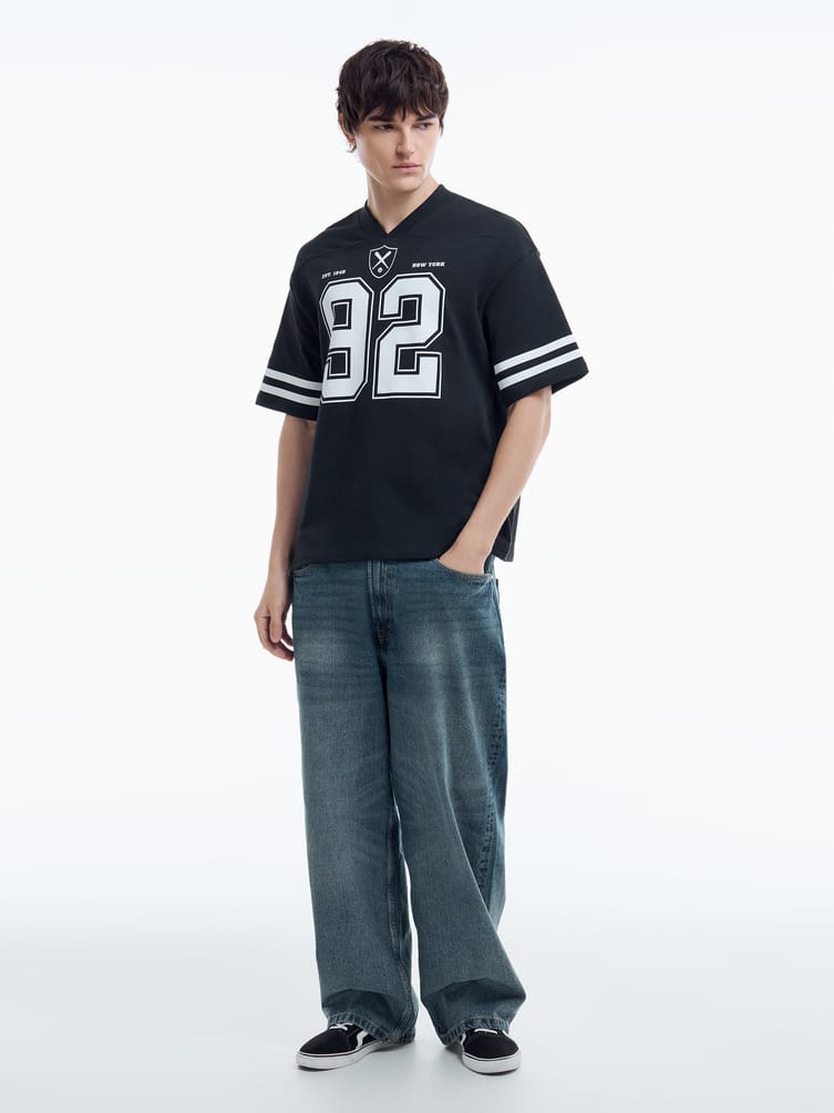 Спортивная футболка оверсайз с принтом