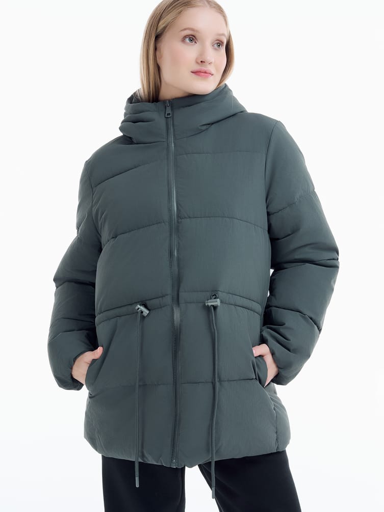 Куртка удлиненная стеганая женская