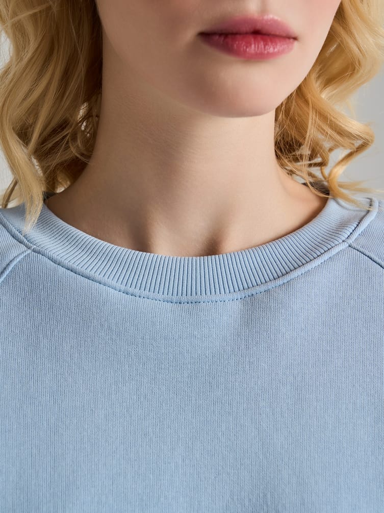 Укороченная толстовка тёплая с начёсом