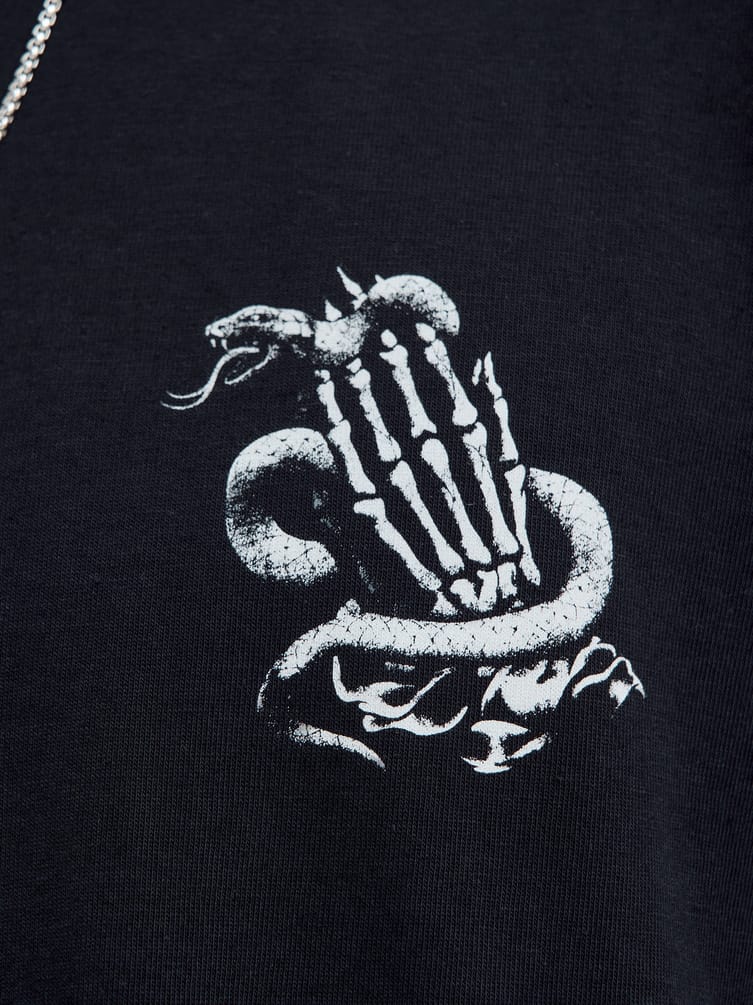 Футболка хлопковая с принтом змеи