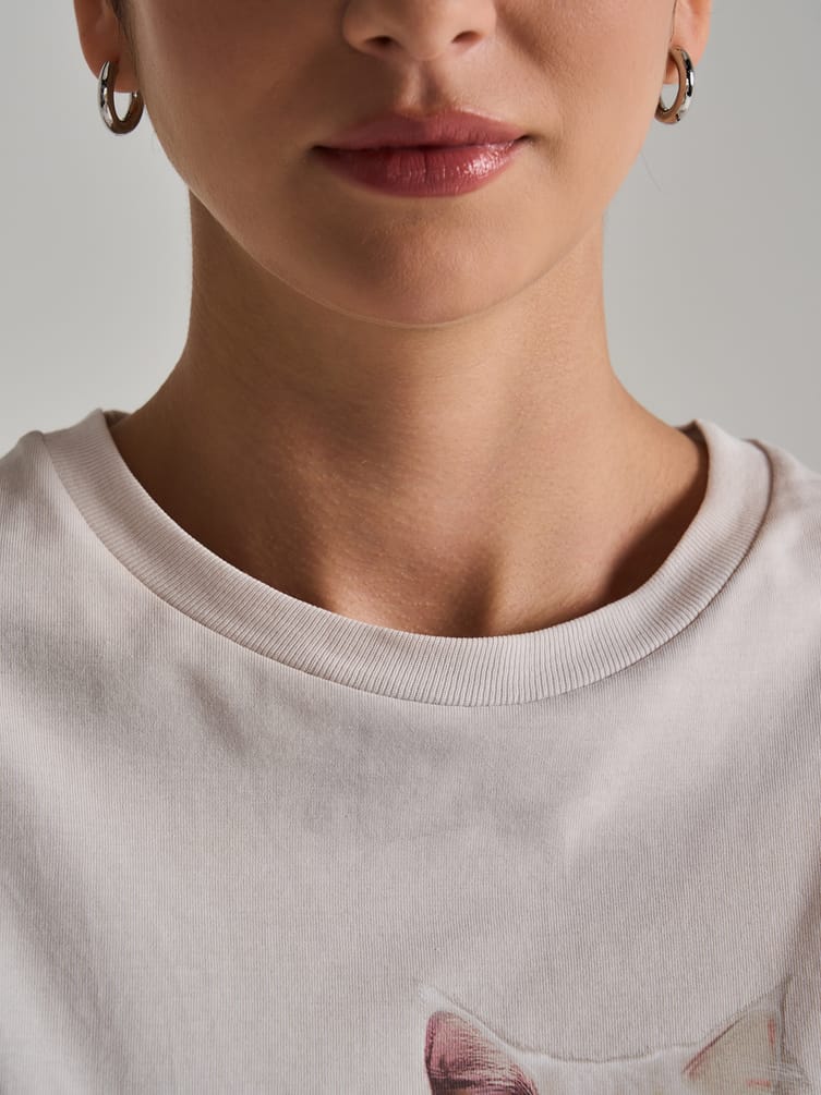 Футболка оверсайз с принтом кошки