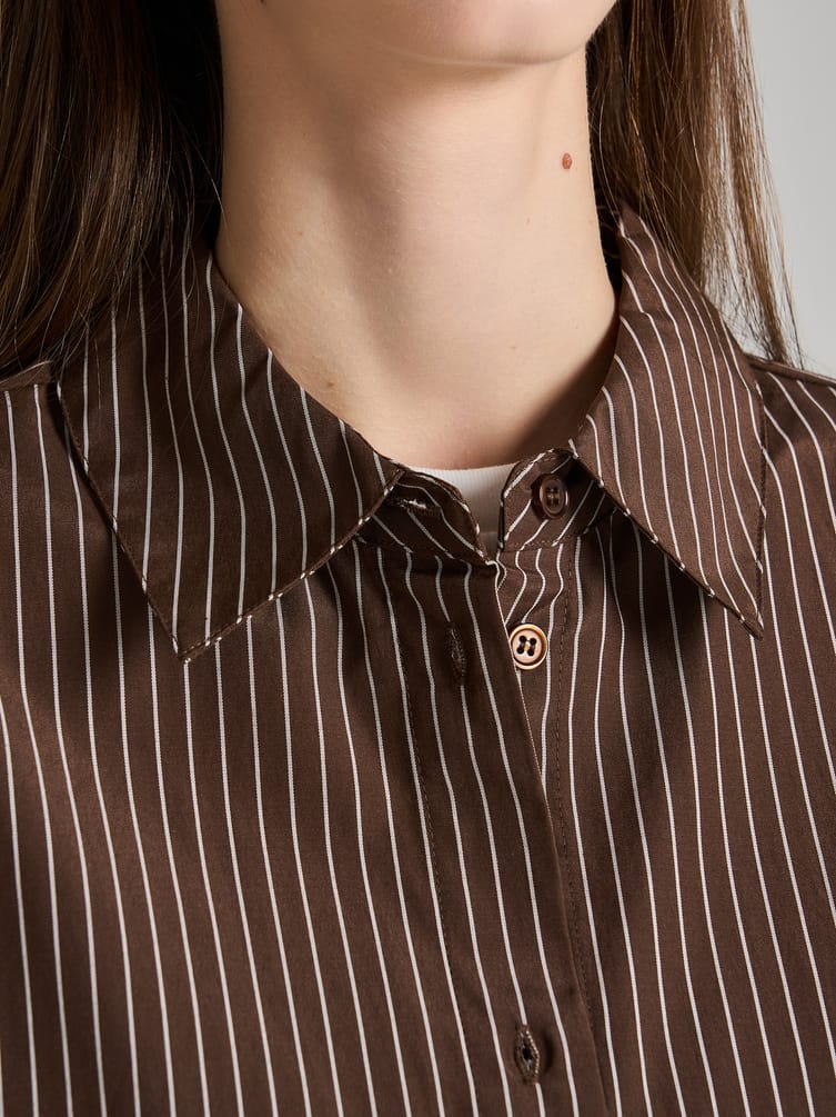 Удлиненная рубашка в полоску