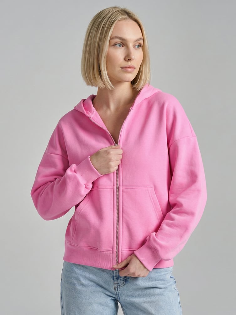Зип худи  с капюшоном без начесом