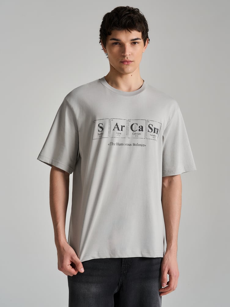 Футболка из хлопка с надписью Sarcasm