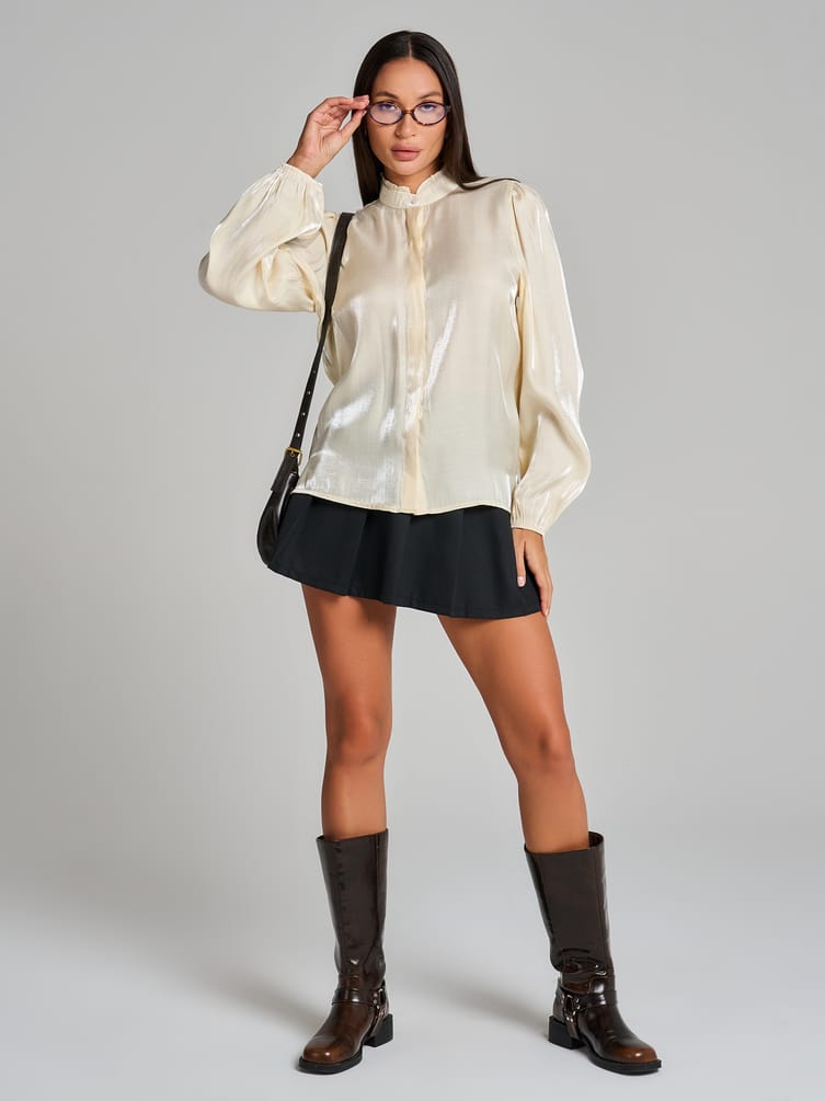 Блузка винтажная с рюшами