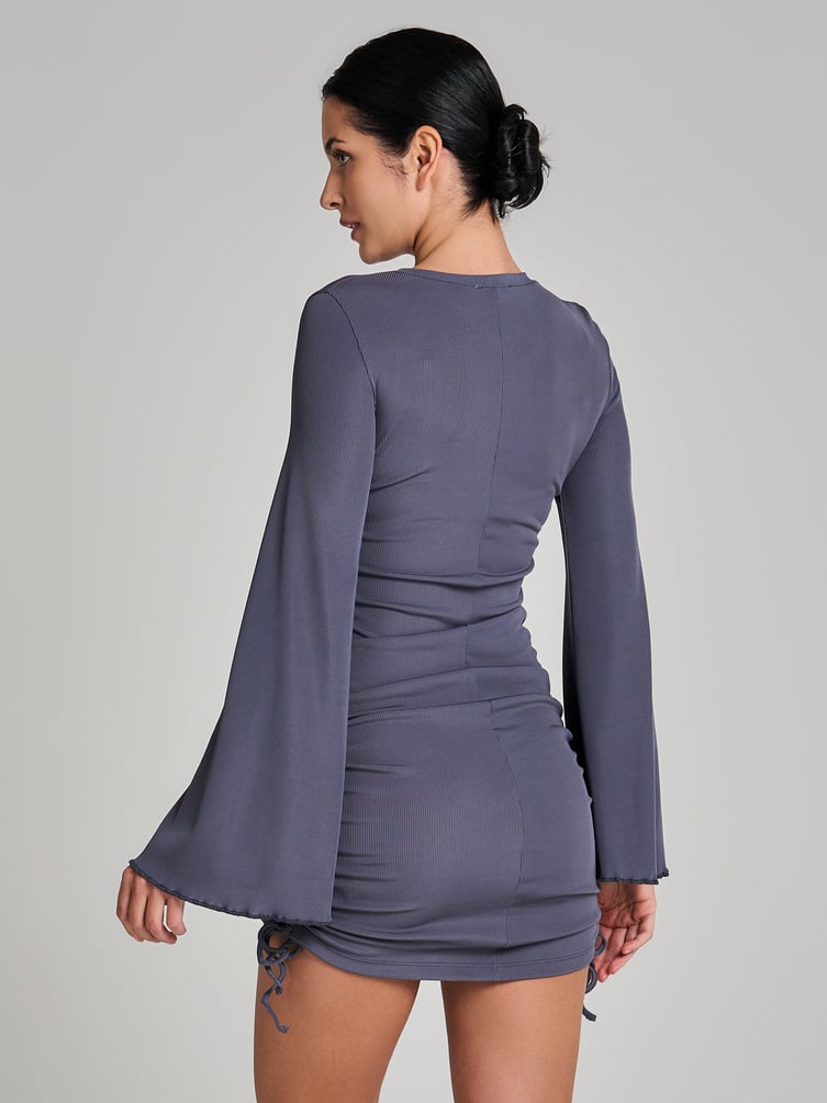 Короткое платье лапша с завязками