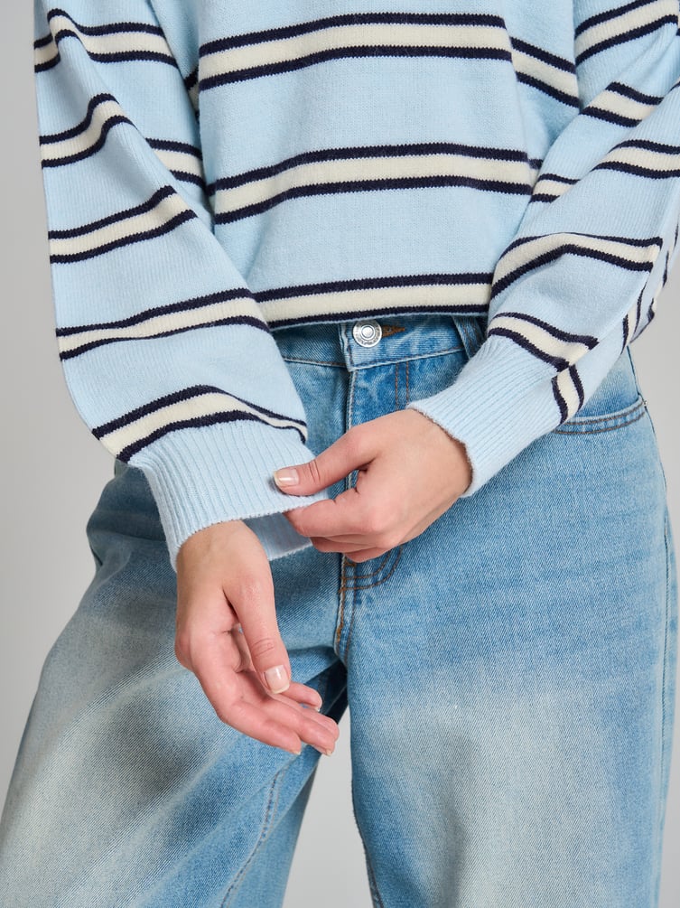 Свитер-поло в полоску