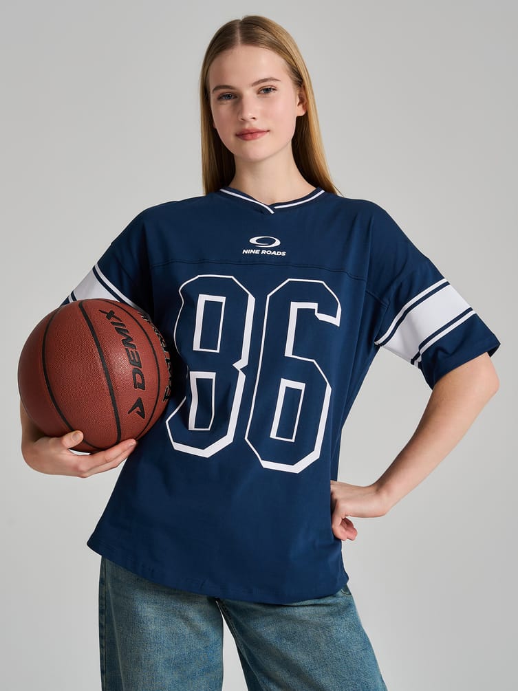 Спортивная футболка оверсайз с надписью