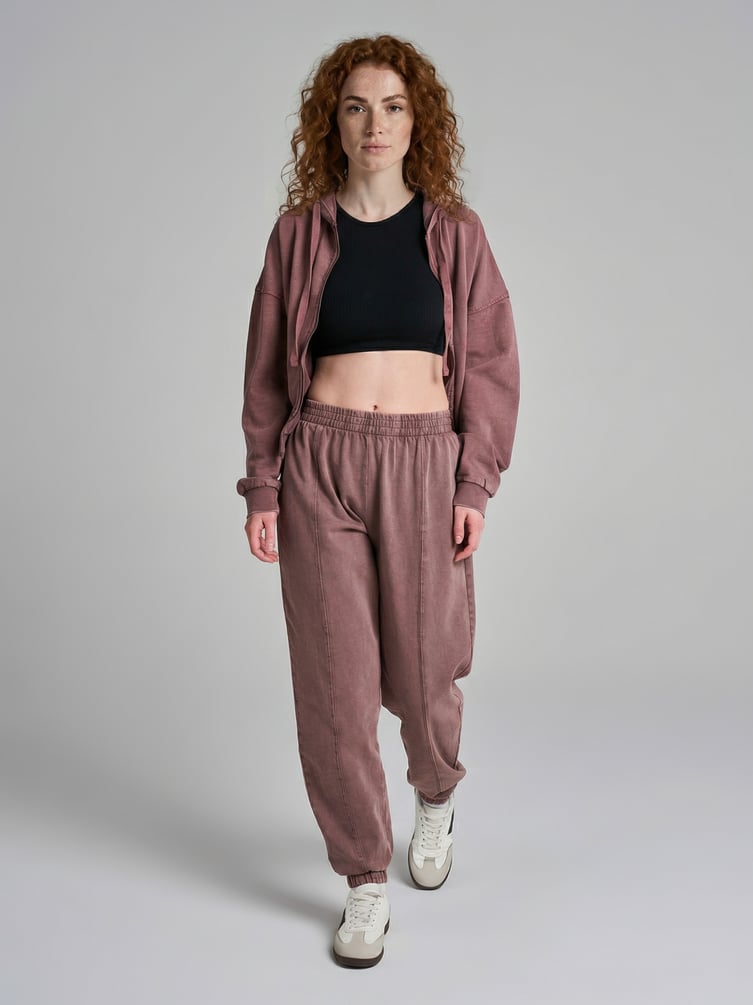 Брюки джоггеры с вареным эффектом