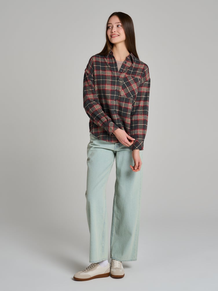 Байковая рубашка в клетку