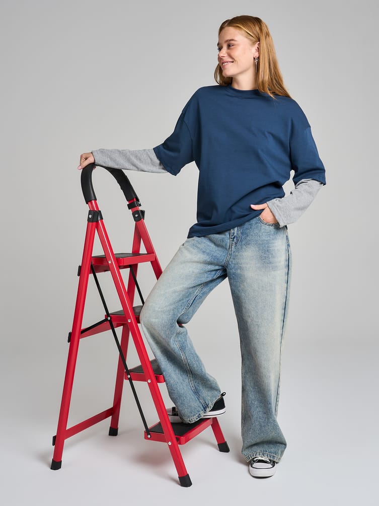 Лонгслив оверсайз с двойным рукавом